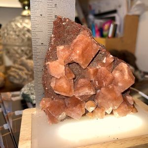 Red “ Diamond “ Calcite Cluster ♦️